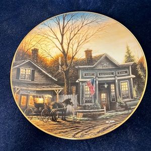 Terry Redlin Office Hours Plate